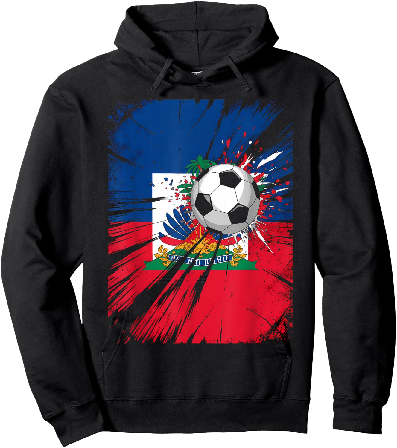 Proud Haiti National Flag Pride Hoodie - Hoodie | Black