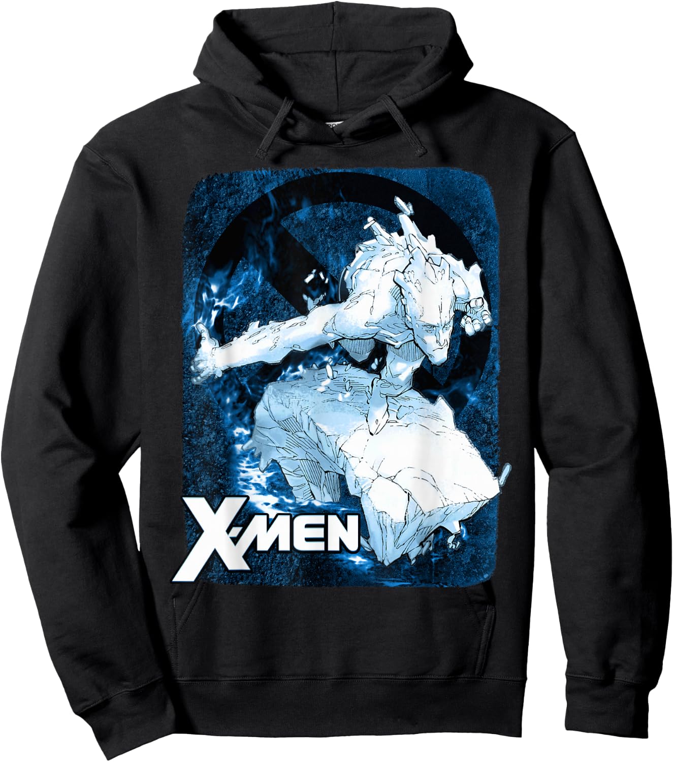 Marvel X-Men Iceman Flames Cold As Ice Graphic Hoodie - Hoodie | Black