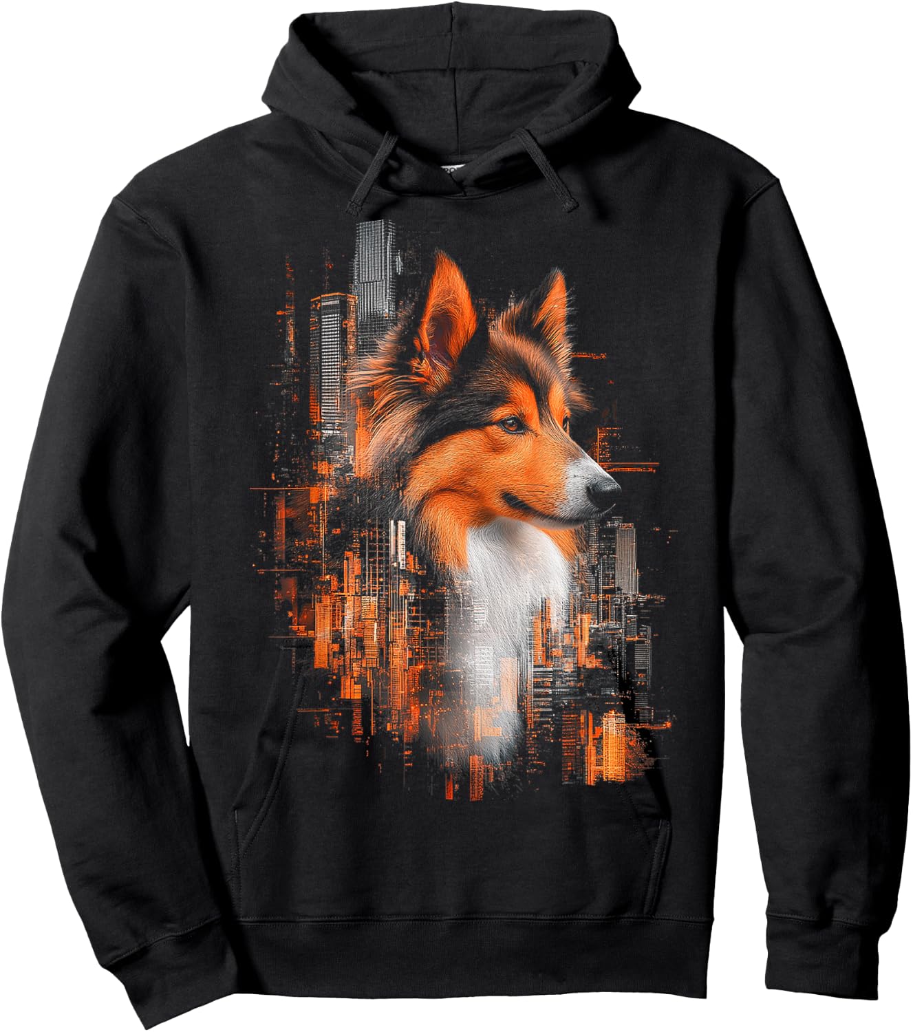 Shepherd Dog Design Shetland Hoodie - Hoodie | Black