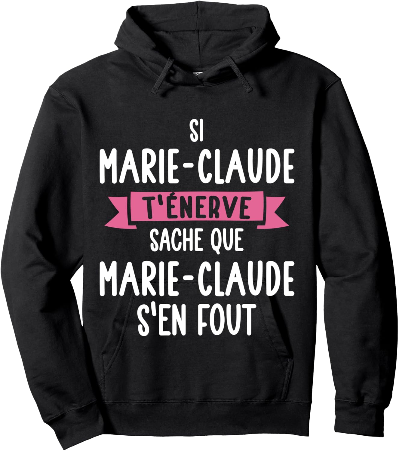 Marie-Claude Women's Gift Humour Personalised Name Hoodie - Hoodie | Black