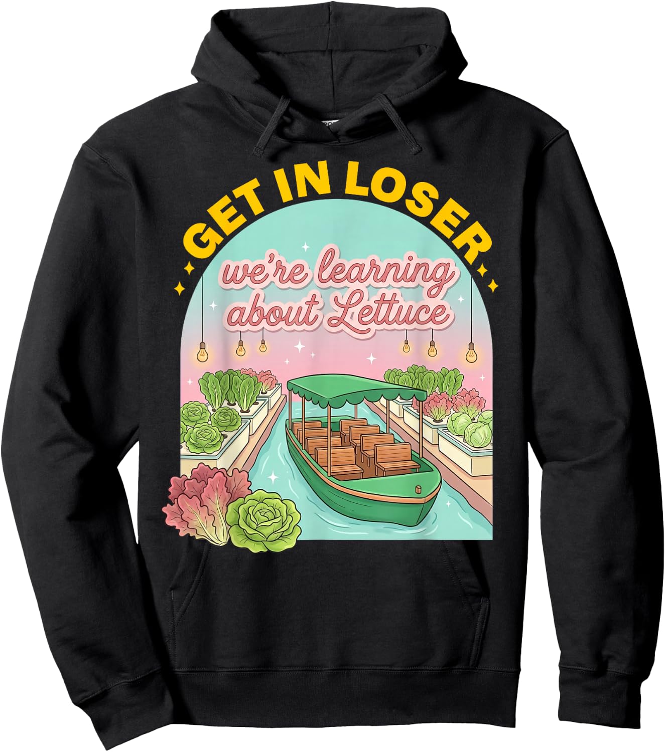 GET in Loser We're Learning About Lettuce Hoodie - Hoodie | Black