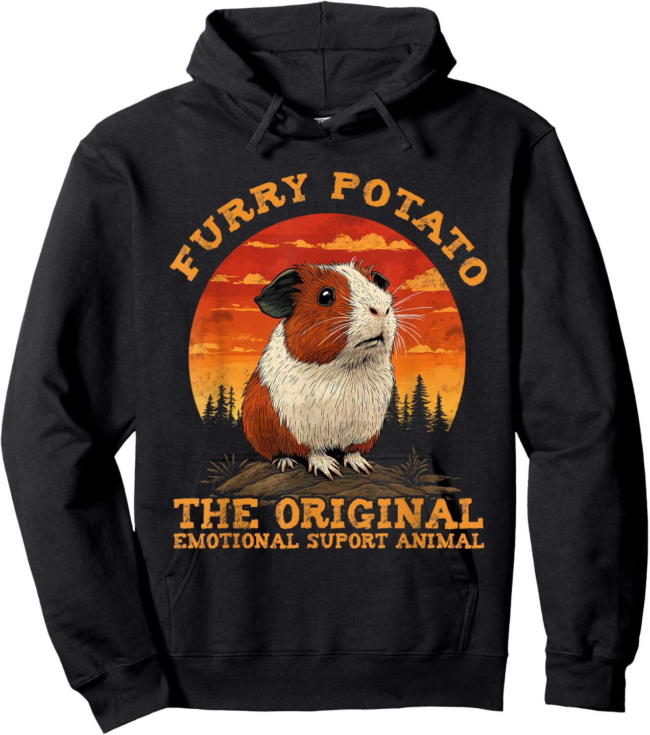 T-Shirt Hoodie - Hoodie | Black