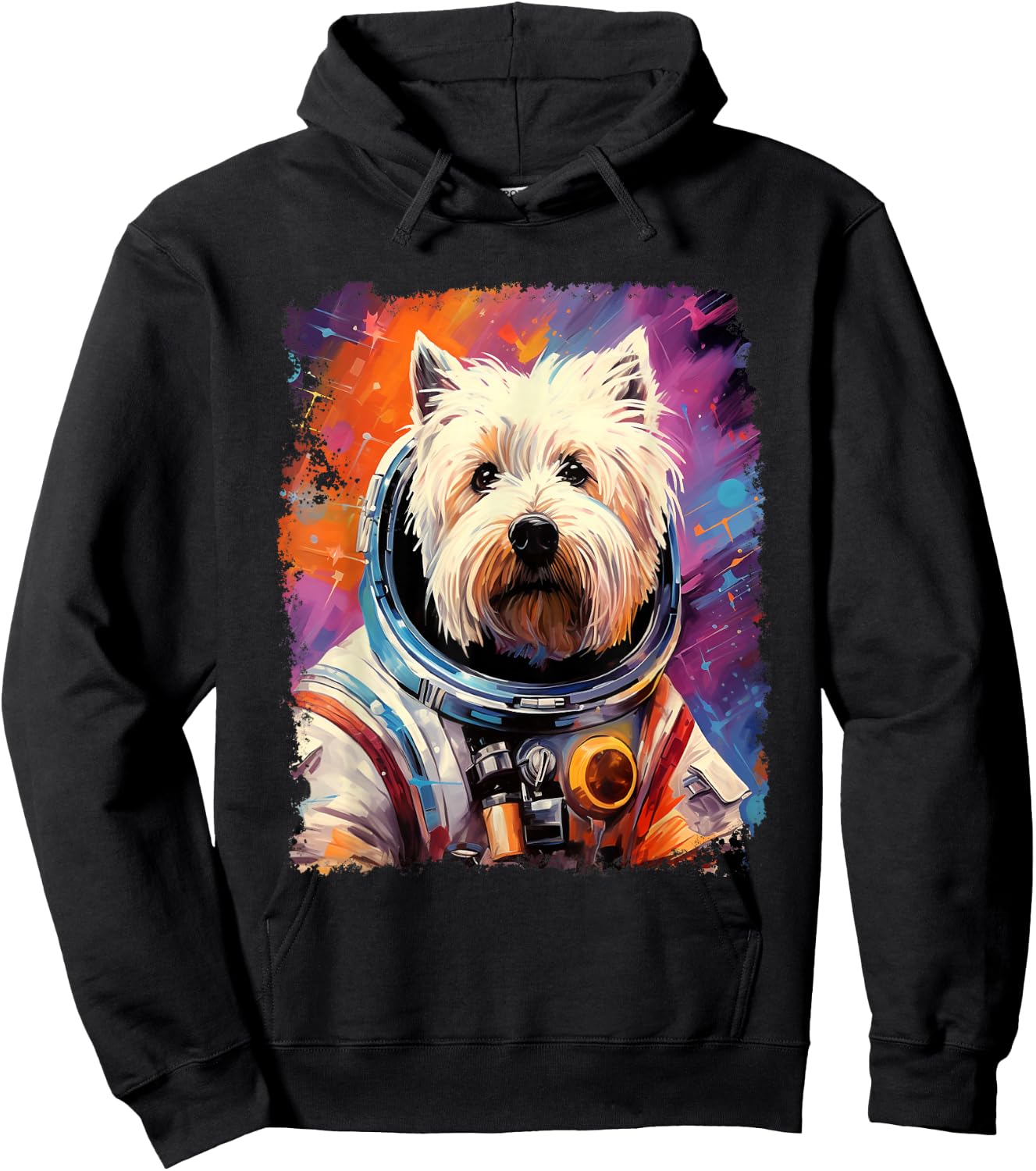 Westie Dog West Highland White Terrier Space Hoodie - Hoodie | Black