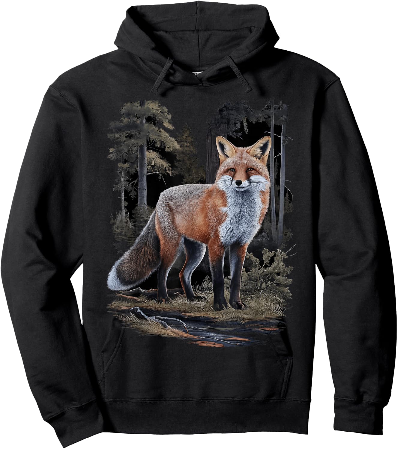 Hunter & Huntress Hunting Fox Gift Clothing Hunting Hoodie - Hoodie | Black