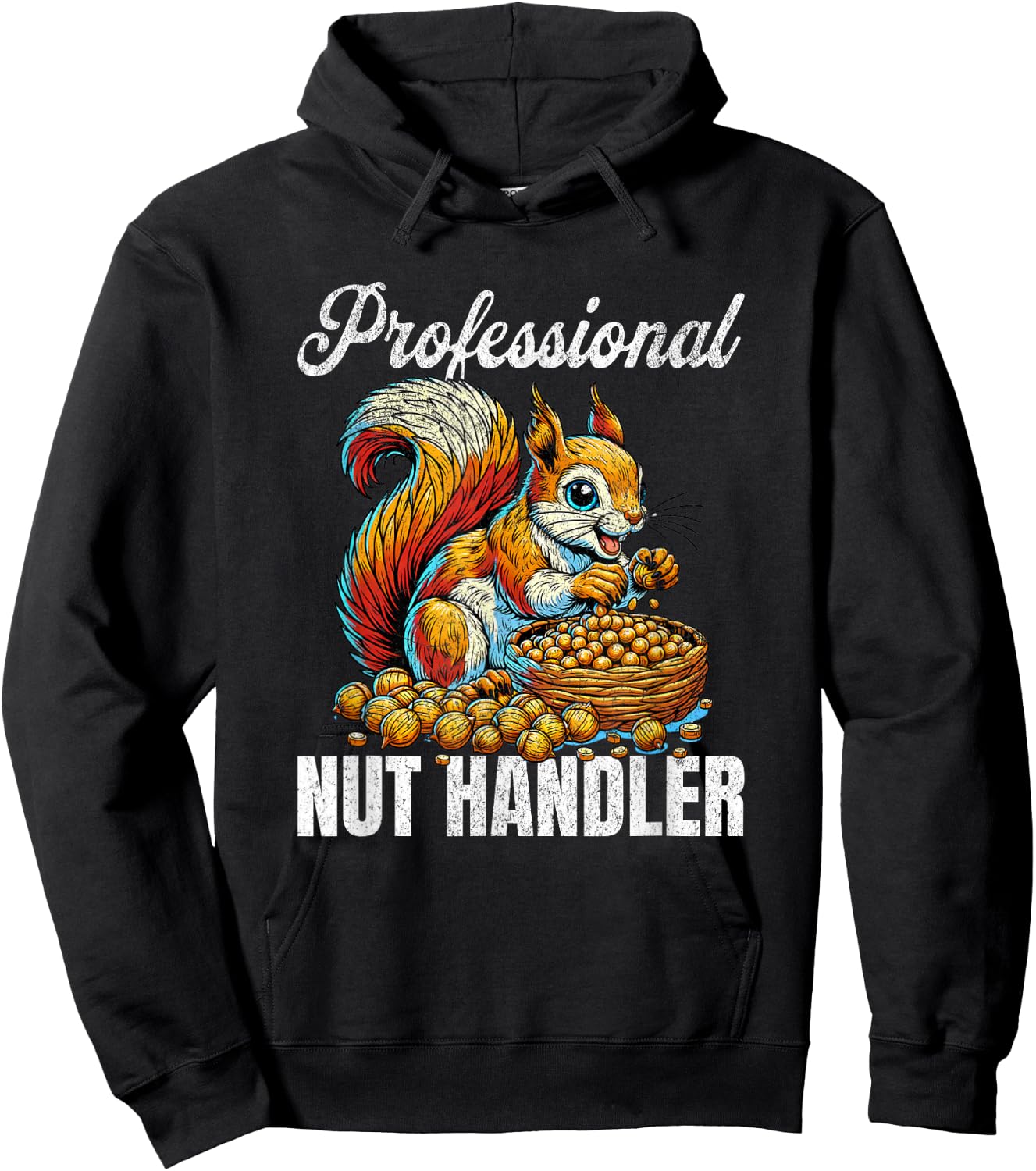 Squirrel Nut Handler Funny Inappropriate Dirty Joke Adult Hoodie - Hoodie | Black