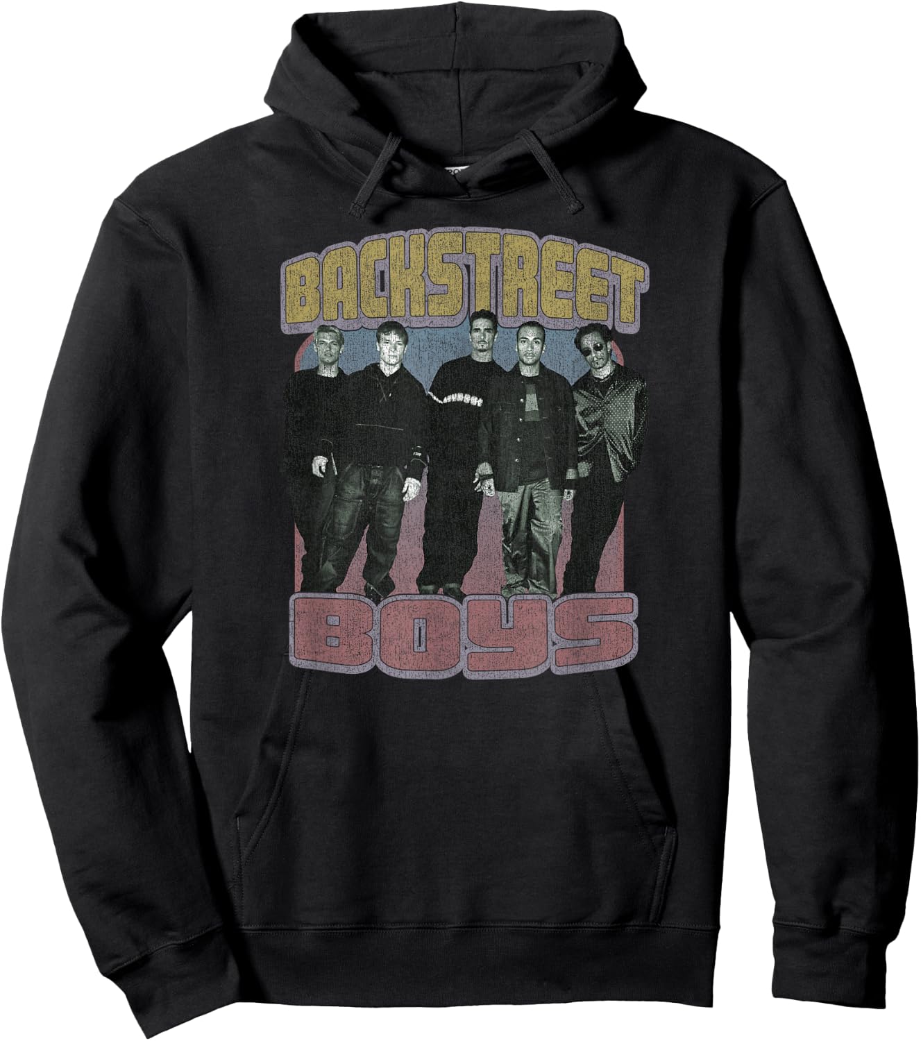 Backstreet Boys Distressed Group Photo Hoodie - Hoodie | Black