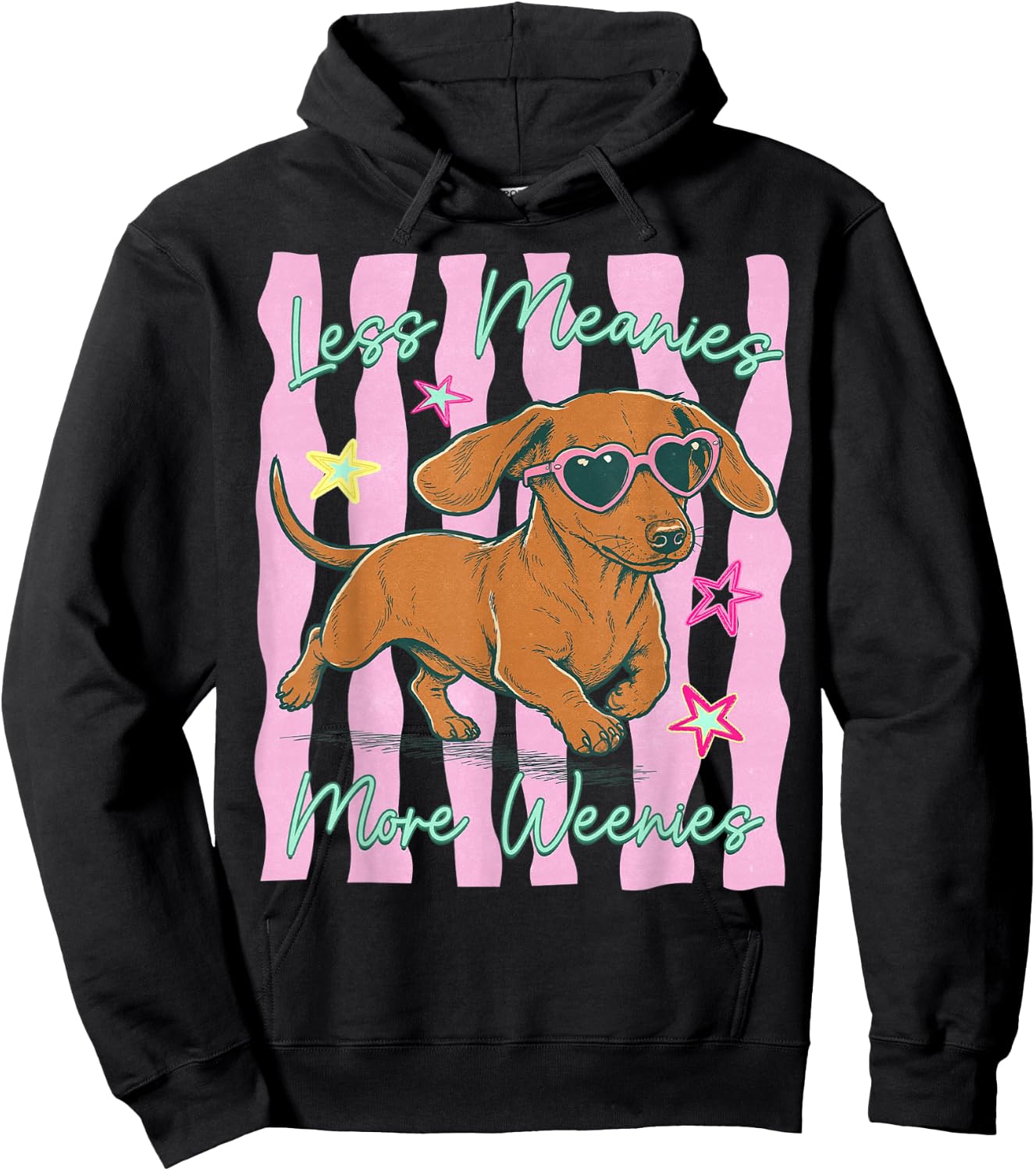 Less Meanies More Weenies, Funny Dog Mom Everyday Joy Hoodie - Hoodie | Black