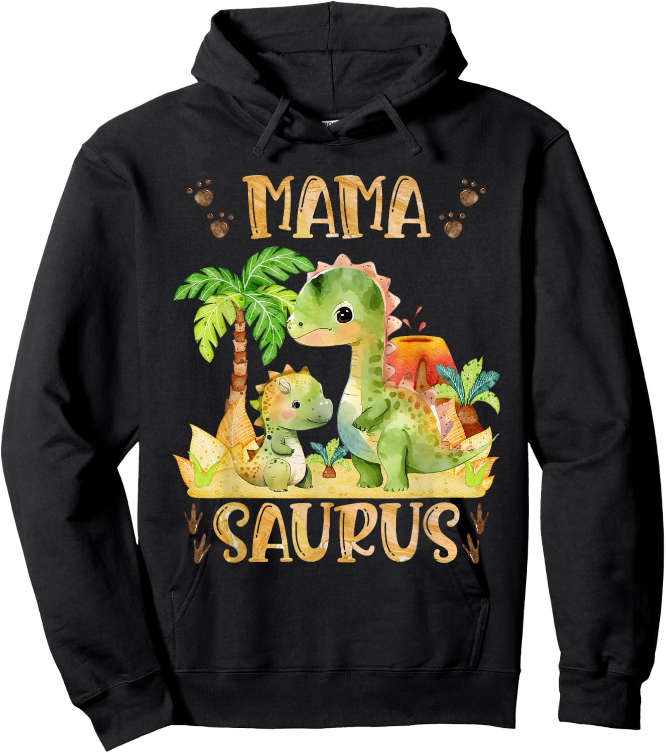 Mamasaurus Muttertag Mama Dinosaurier Mama Saurus Mütter Hoodie - Hoodie | Black