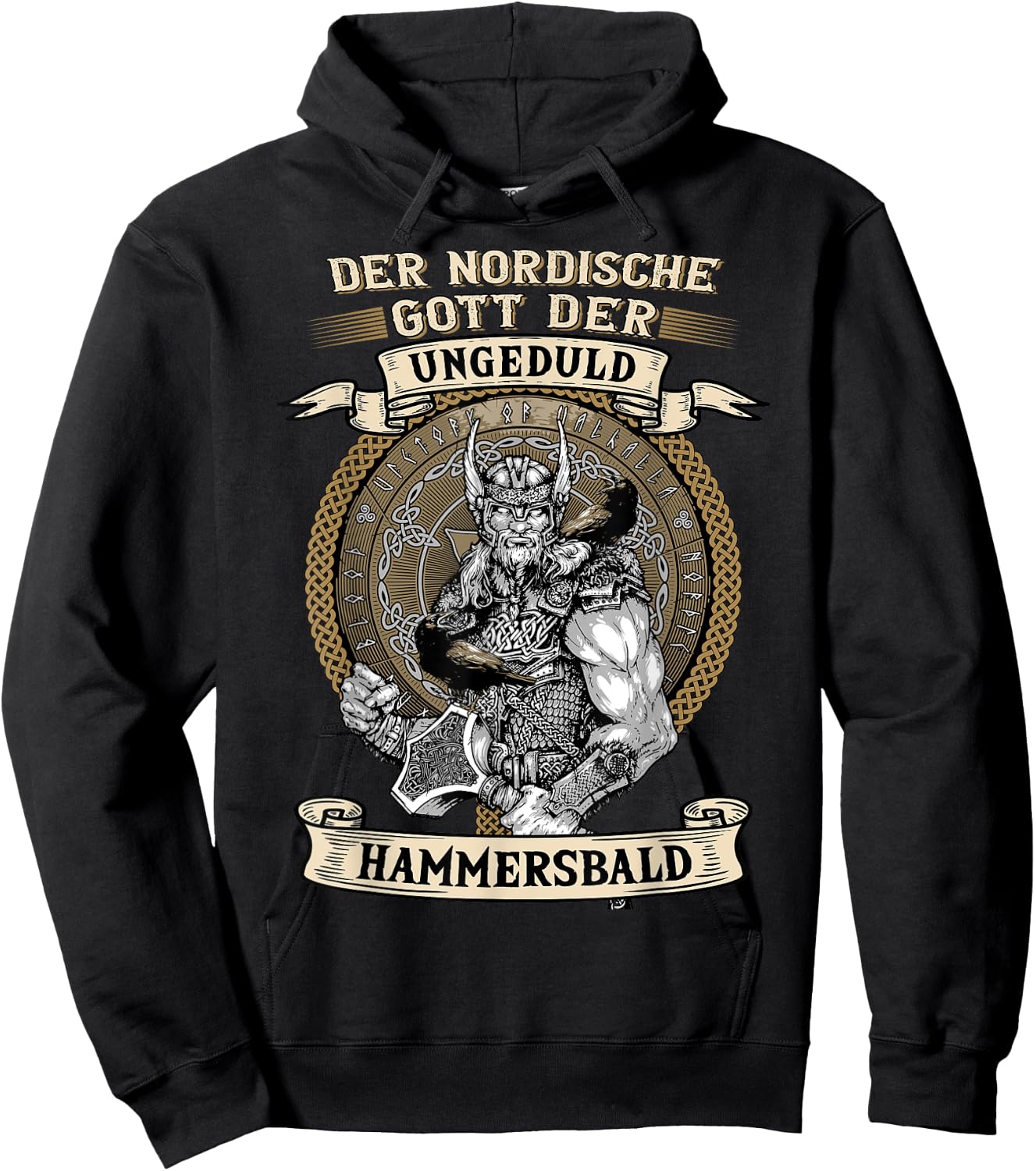 The Nordic God Impatience Hammersbald Viking Black S Hoodie - Hoodie | Black