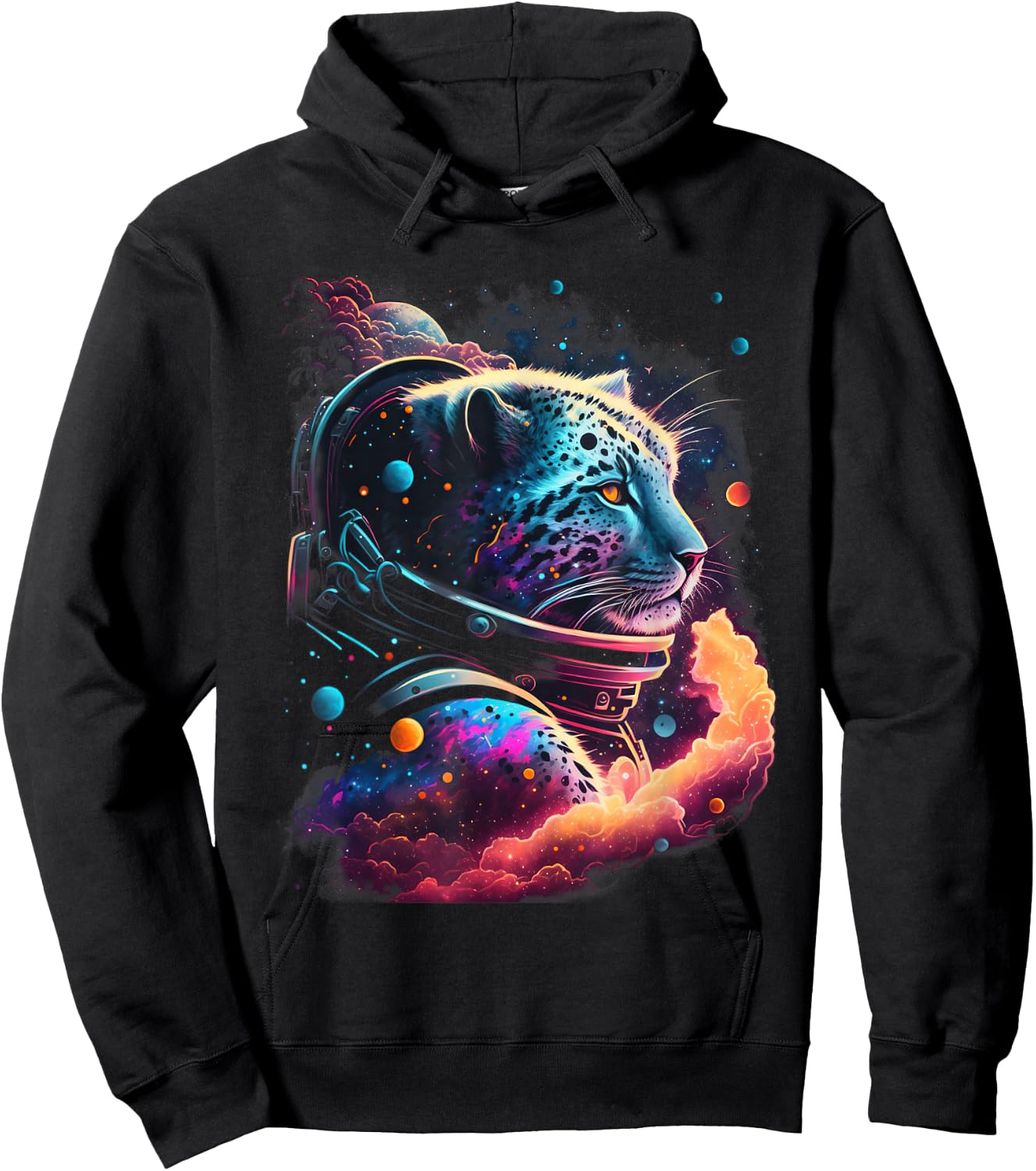 Astronaut Snow Leopard Space Galaxy Hoodie - Hoodie | Black