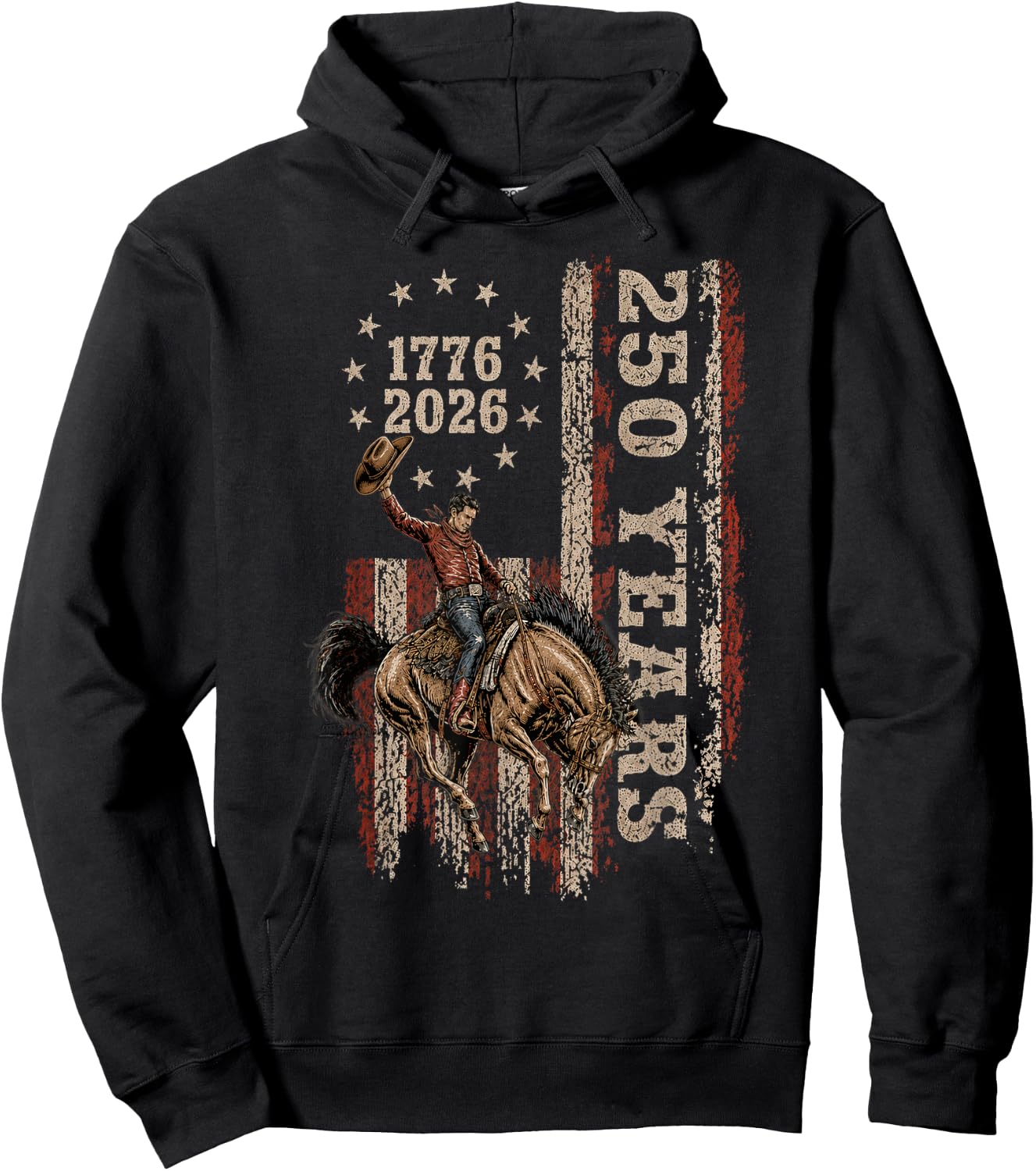 Western Country Cowboy 250 Years USA Women Hoodie - Hoodie | Black