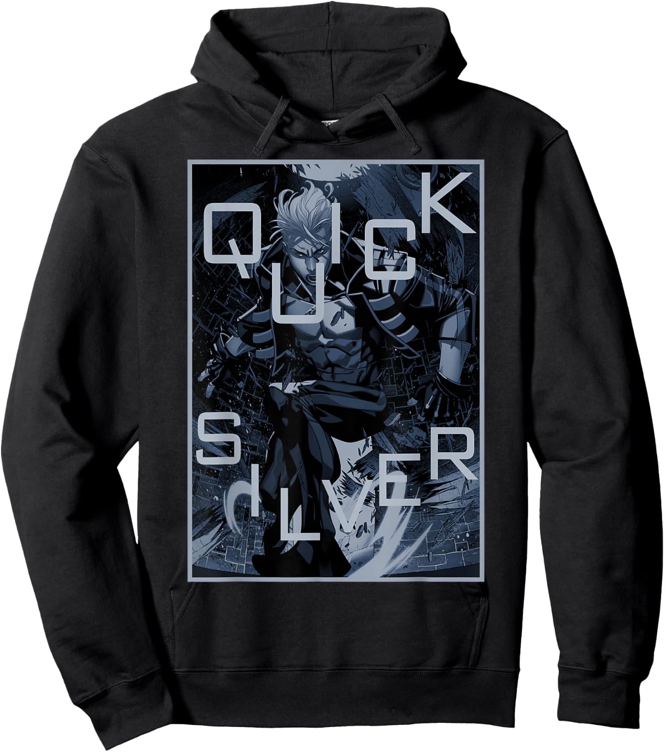 Marvel X-Men Quicksilver The Blink of an Eye Poster Hoodie - Hoodie | Black