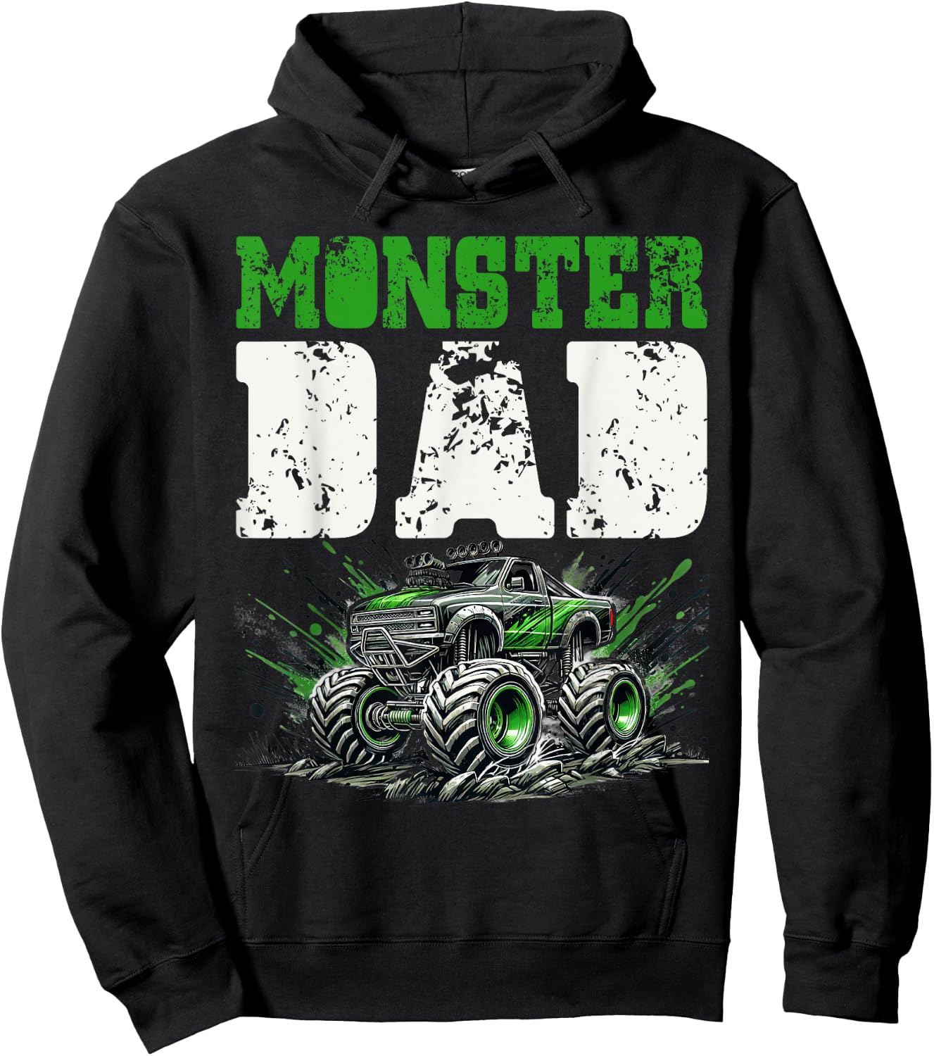 Monster Truck Dad Father's Day Men Hoodie - Hoodie | Black