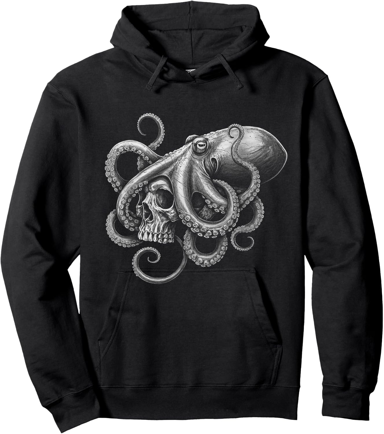 Octopus And Skull Lovers Design Hoodie - Hoodie | Black