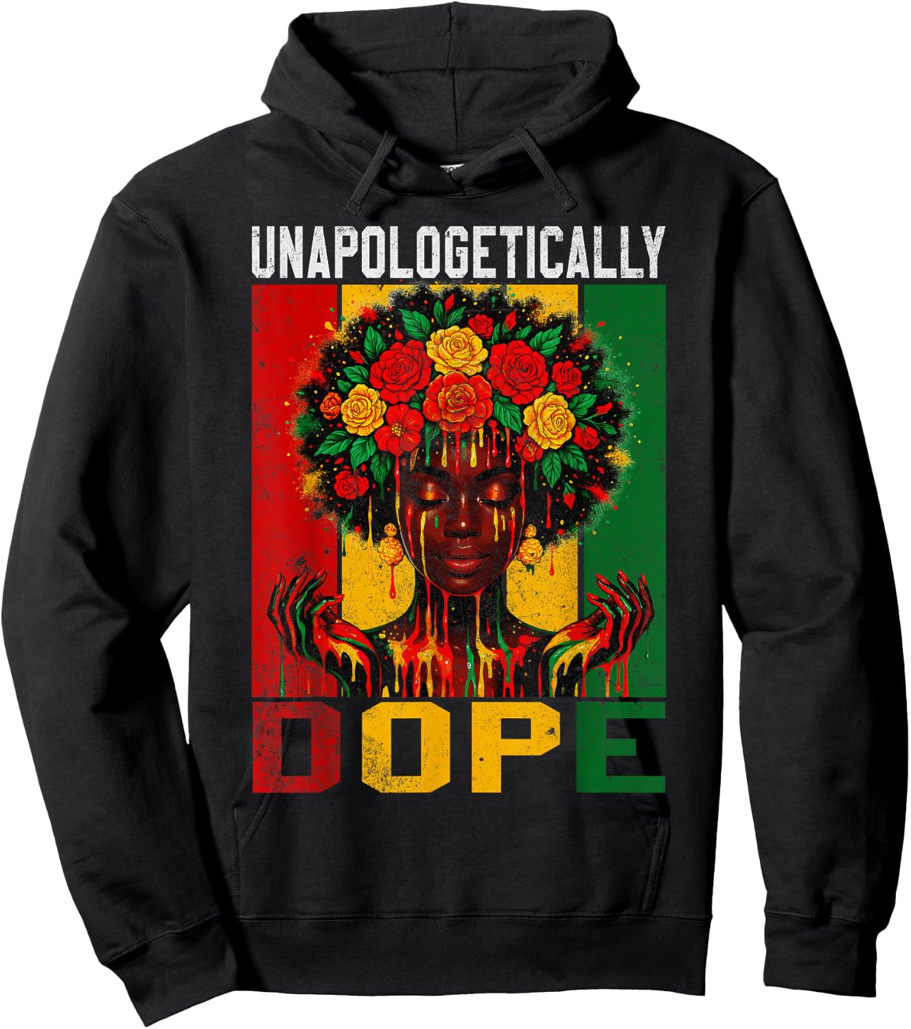 Unapologetically Dope Juneteenth Black Queen Women Girls Hoodie - Hoodie | Black