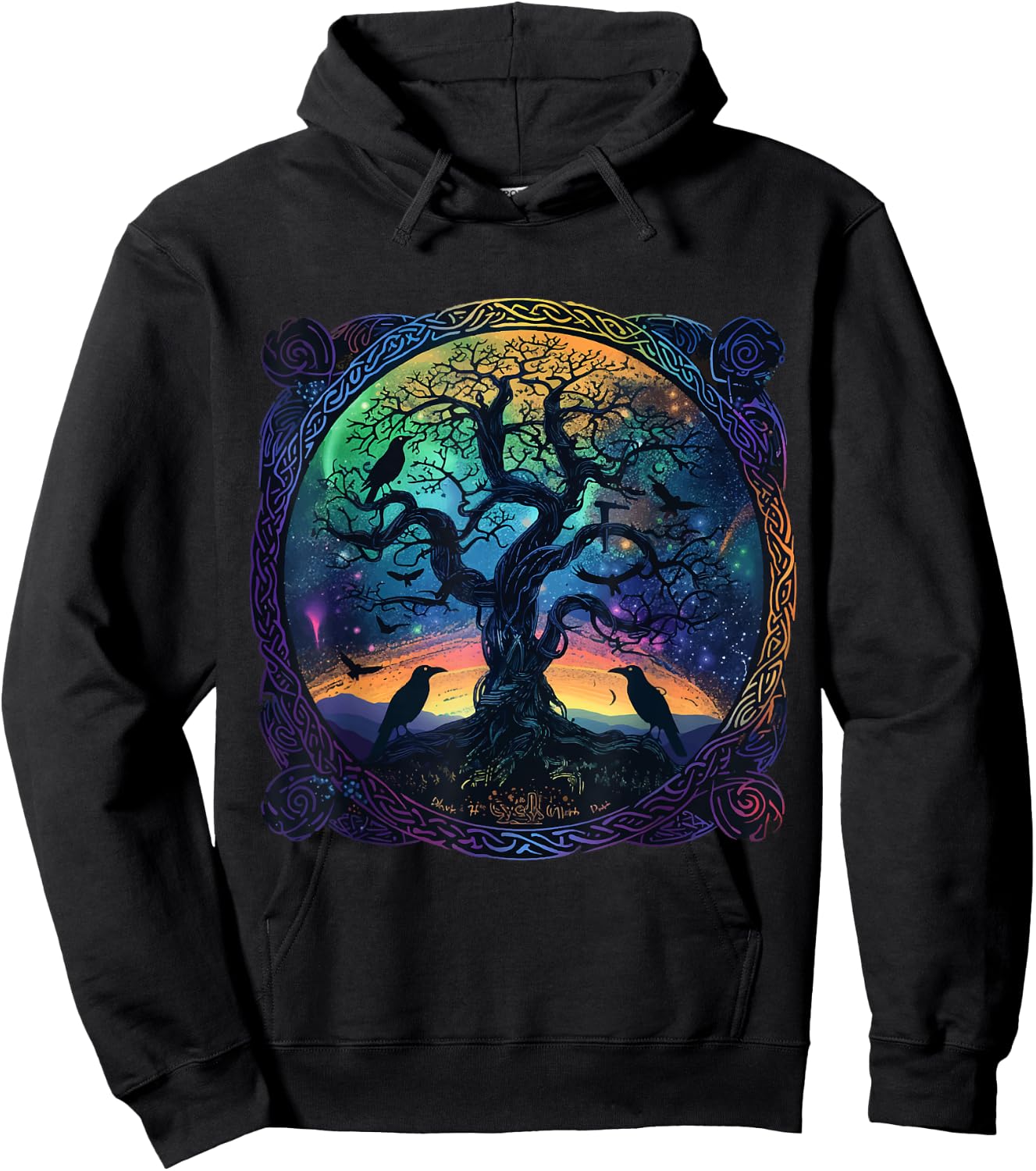 Hugin & Munin Raben Odins Wikinger Baum des Lebens Hoodie - Hoodie | Black