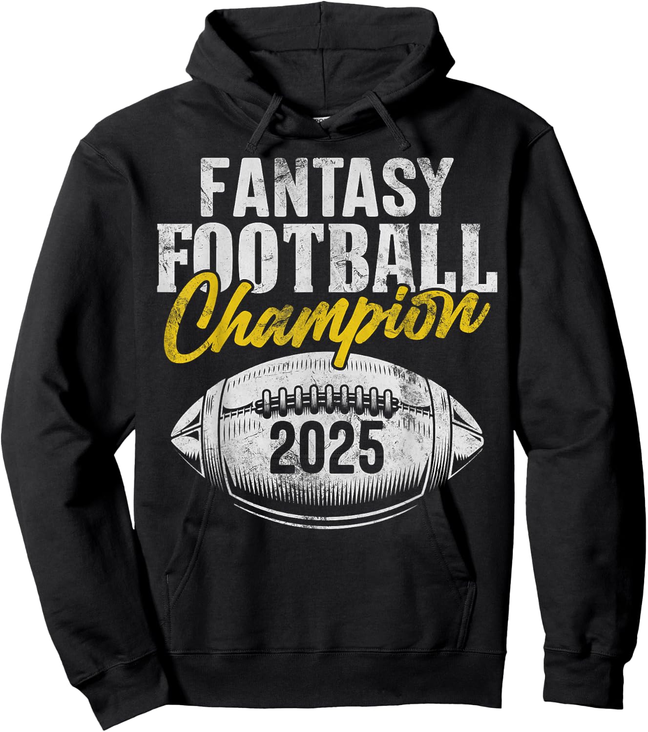 Fantasy Football Champion 2025 Commissioner Funny FFL Champ , black Hoodie - Hoodie | Black