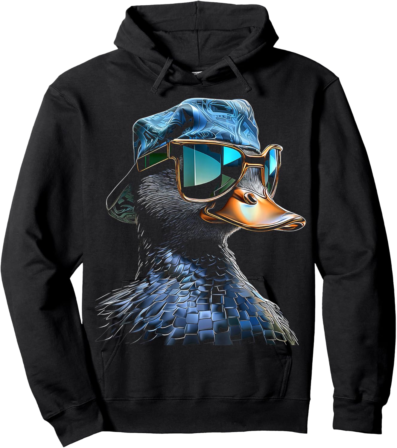 @n!mal Duck Fantasy Pixel Tierkunst Grafik Motiv Ente Schwarz S EU 37.5 Hoodie - Hoodie | Black