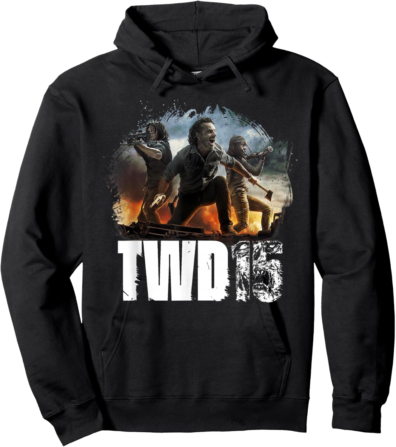 The Walking Dead Group Action Pose Hoodie - Hoodie | Black