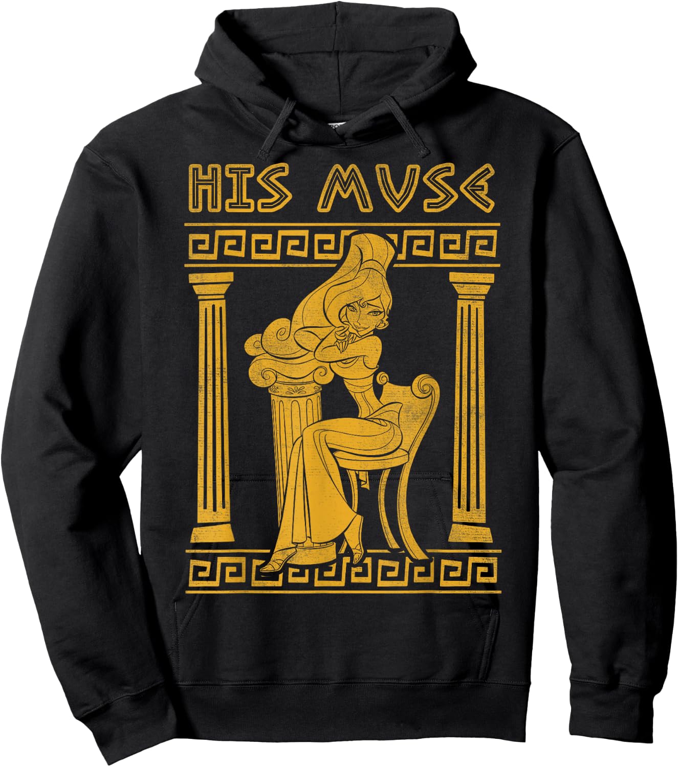 Disney Hercules Valentine's Day Megara His Muse Greece Pose Hoodie - Hoodie | Black