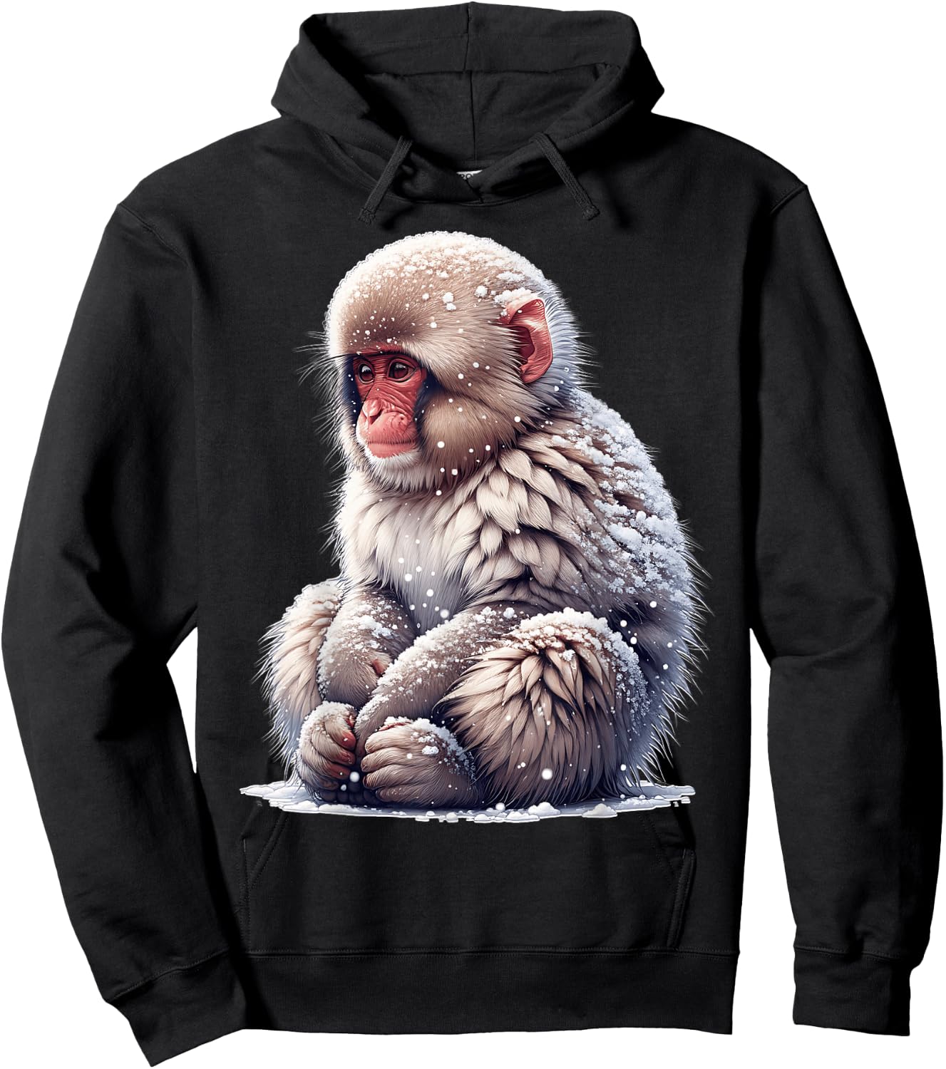 Snow Monkey Design Hoodie - Hoodie | Black