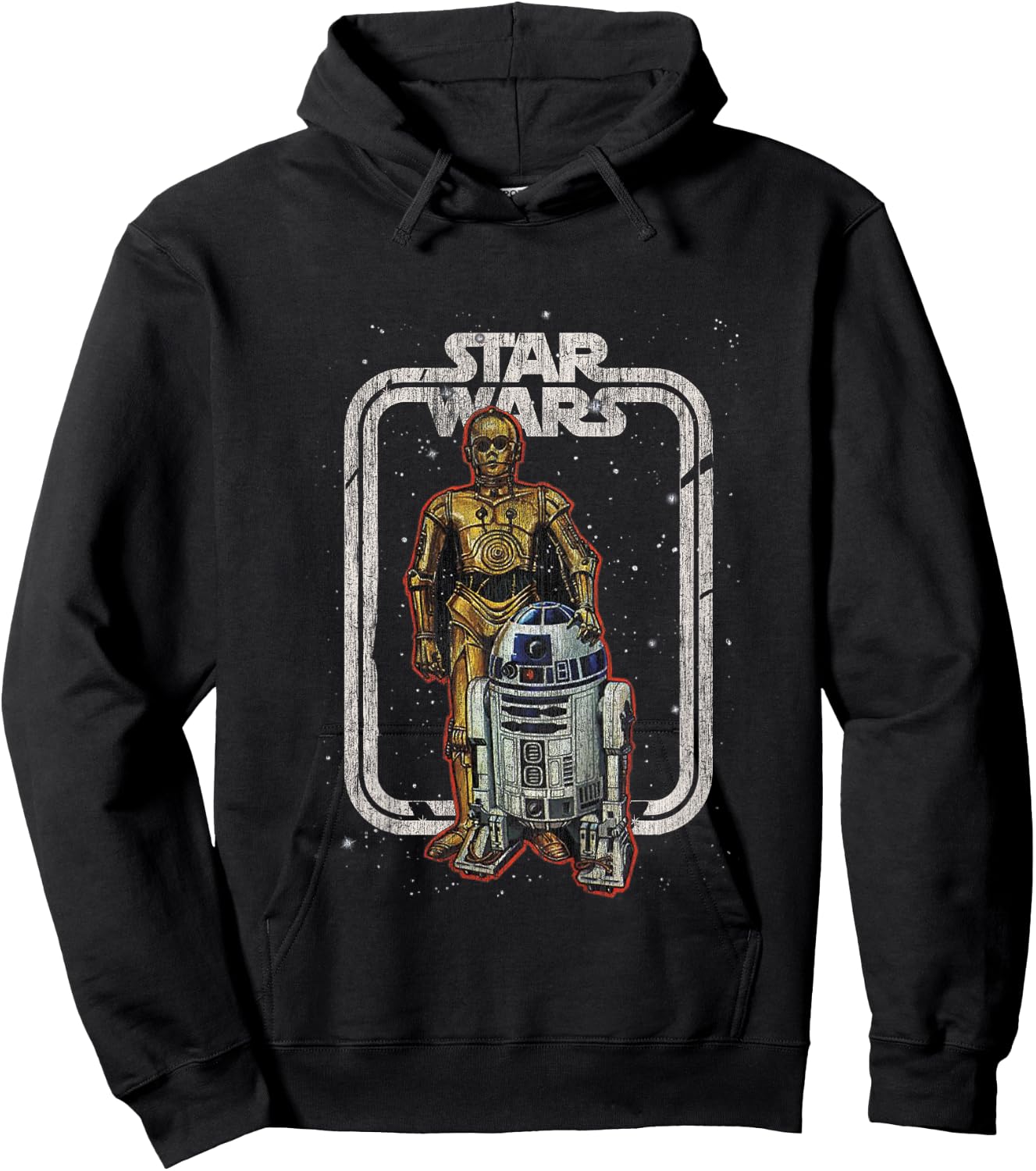 Children's Star Wars R2 D2 And C3PO Vintage , white, 2 Hoodie - Hoodie | Black