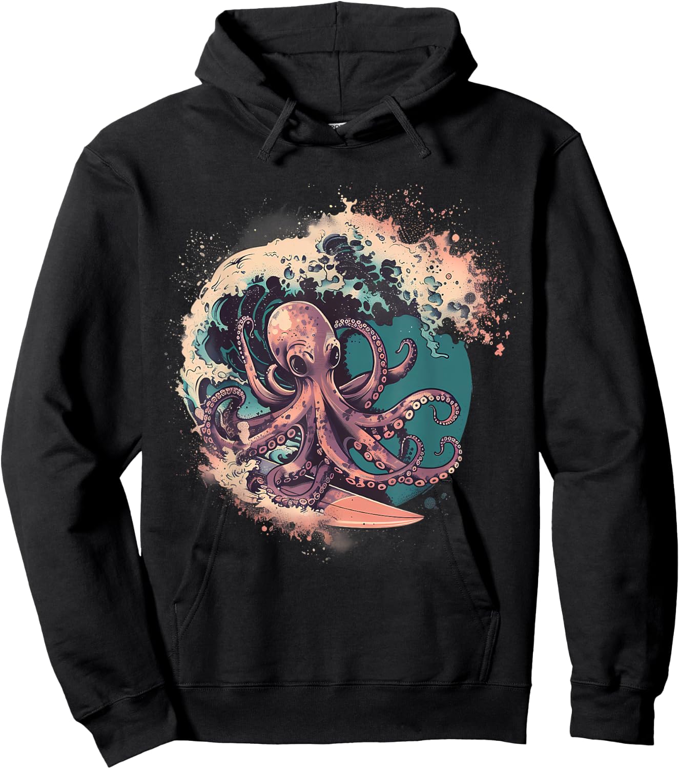 Cthulhu Sea Monster Ocean Sea Animal Octopus Lover Surfing Hoodie - Hoodie | Black