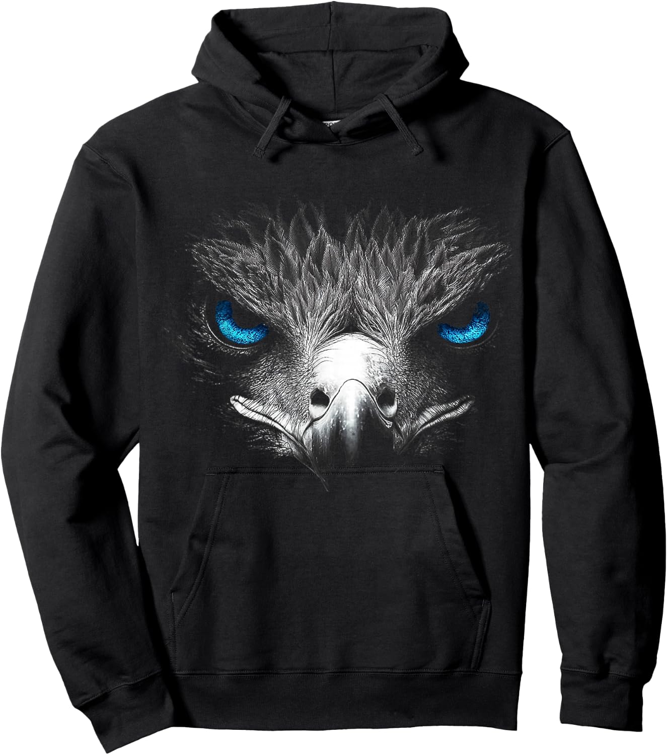 Adler Vogel Grafik Tier Illustration Blaue Augen Adler Hoodie - Hoodie | Black