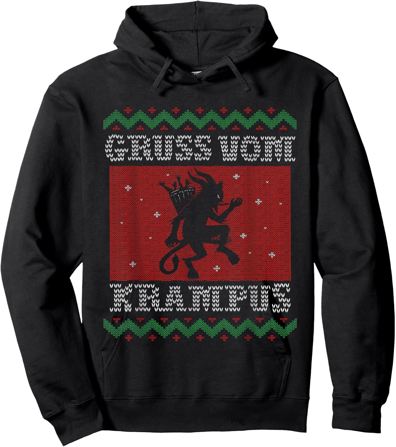 Retro Krampus Designs & Women Kramperl Christmas Demon Ugly Christmas Gruss Vom Krampus Hoodie - Hoodie | Black