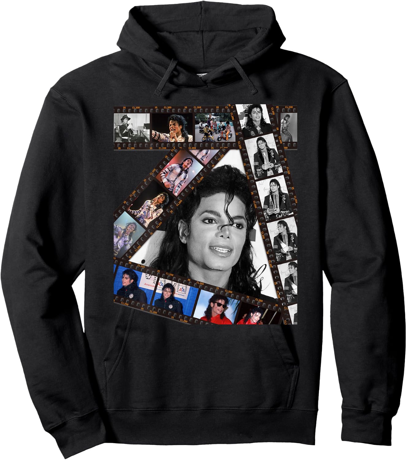 MJ-002_Back Print Hoodie - Hoodie | Black