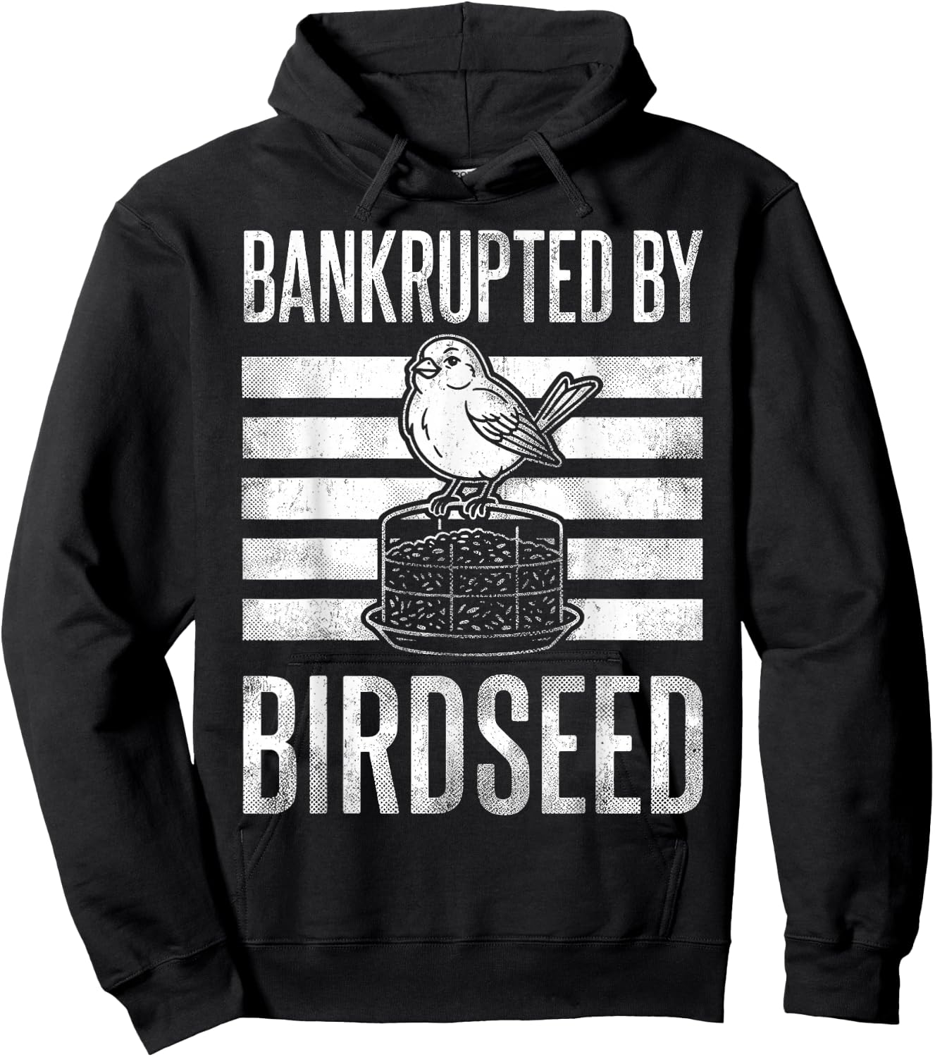 Bankrupted By Birdseed Funny Bird Watching Lover Hoodie - Hoodie | Black