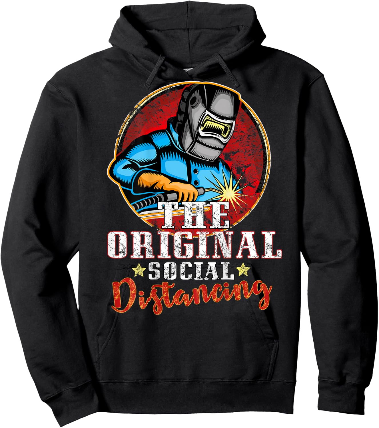 Welder Gift Funny Welding | Art On Back | Dad Man Hoodie - Hoodie | Black