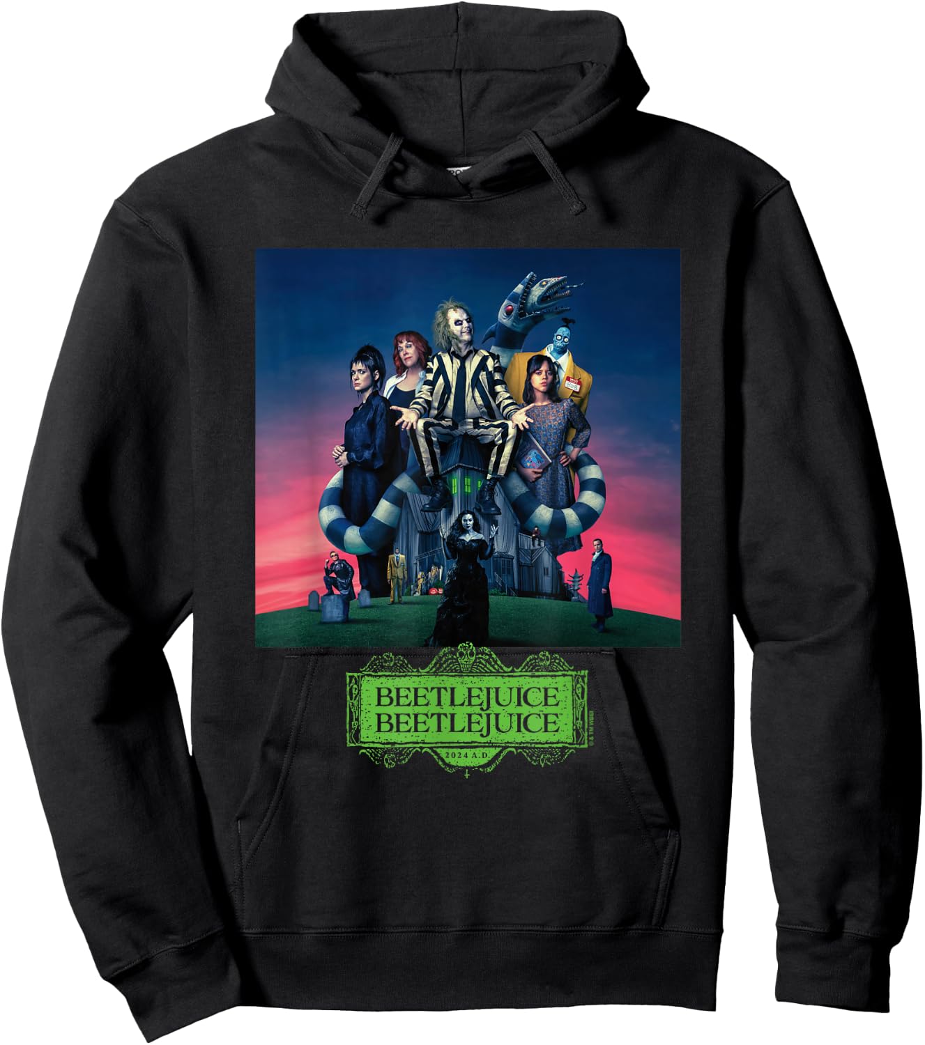 Beetlejuice Gangs All Here , Black, S Hoodie - Hoodie | Black