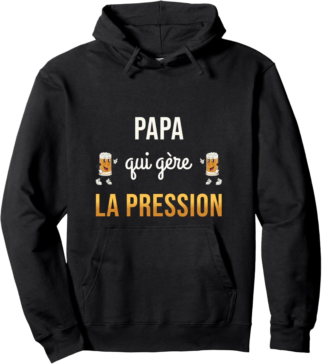 Dad Who Manages Pressure Humor Beer Gift Future Father Hoodie - Hoodie | Black
