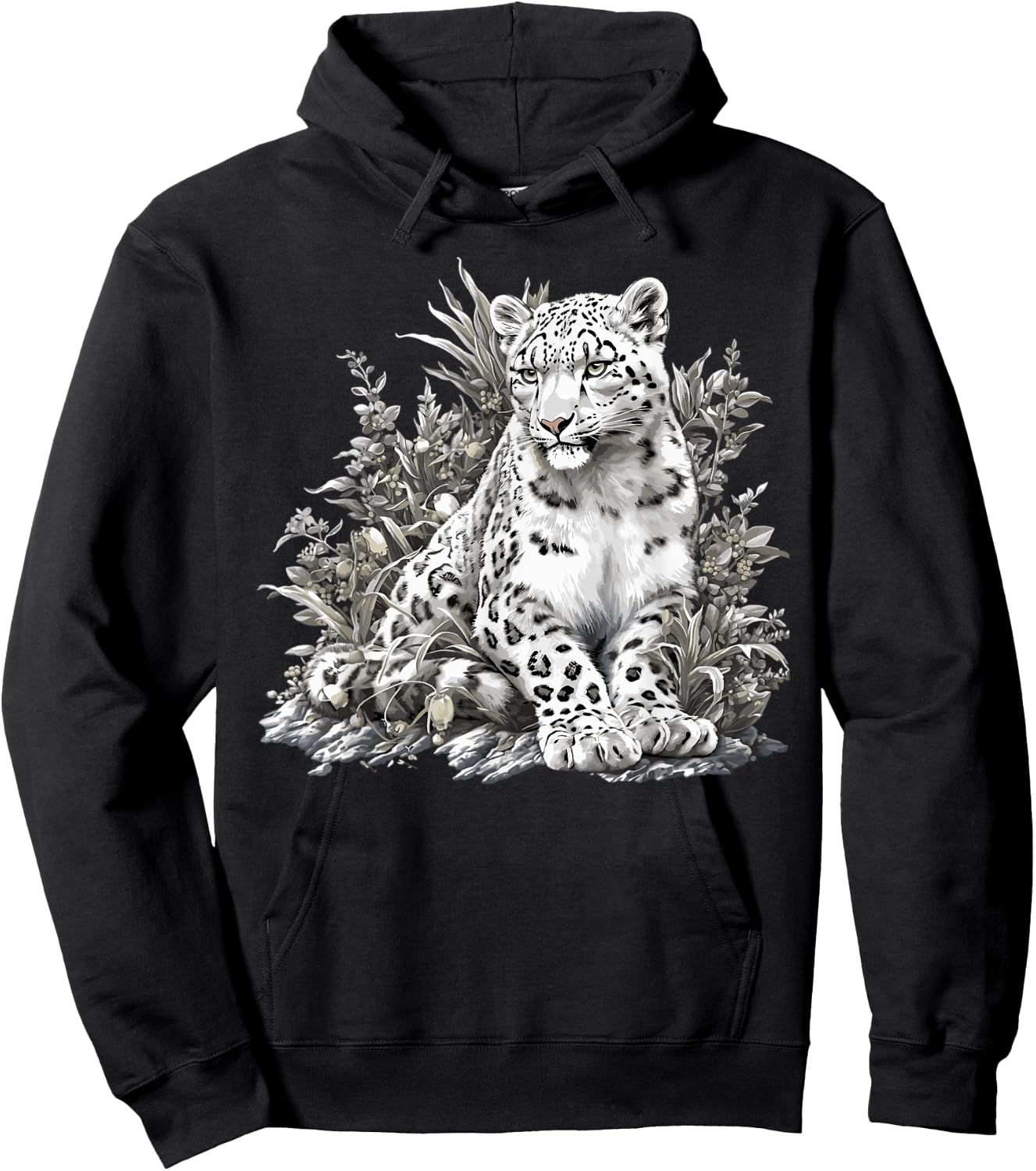 Snow Leopards Lovers Snow Leopard Hoodie - Hoodie | Black