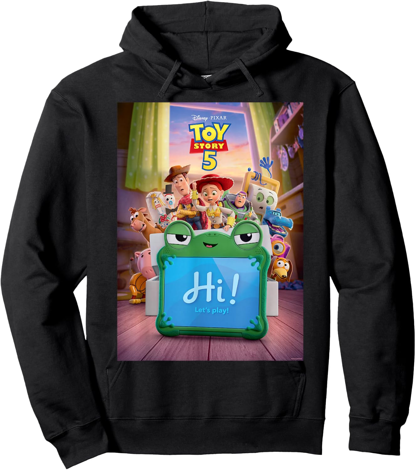 Disney and Pixar's Toy Story 5 Lilypad Hi Let's Play Poster Hoodie - Hoodie | Black