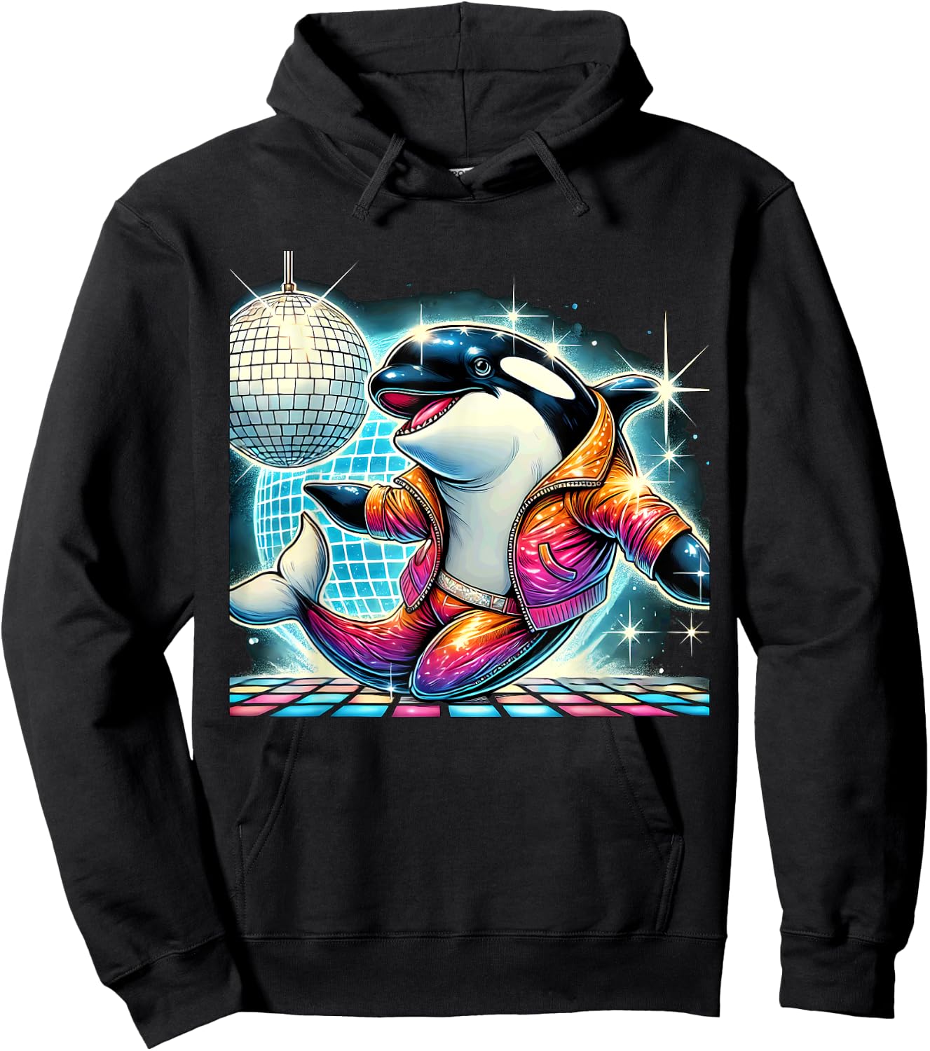 Aesthetic Orca Disco Hoodie - Hoodie | Black