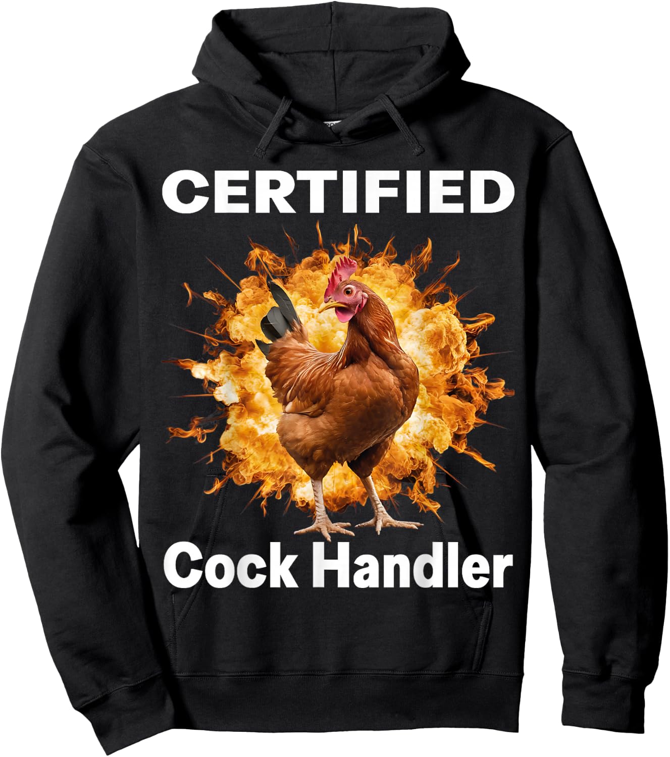 Funny Sayings For Adult Certified cock handler Meme Dank Hoodie - Hoodie | Black
