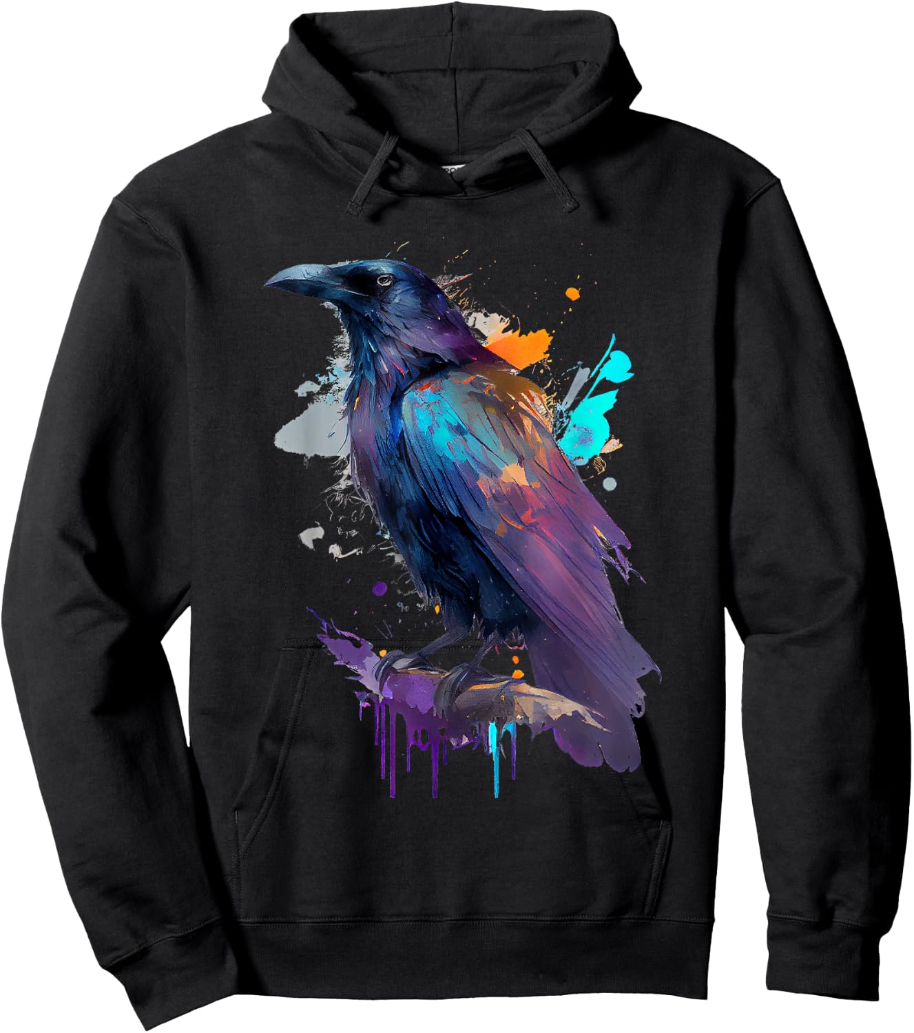 Raven colorful Hoodie - Hoodie | Black