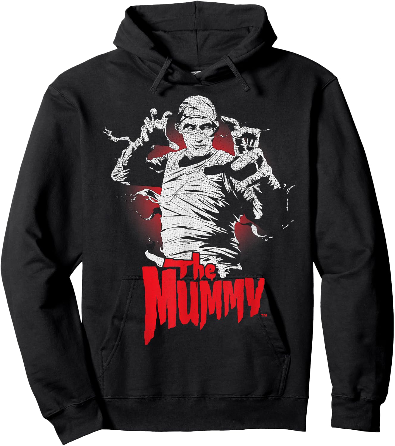 Universal Monsters Distressed The Mummy Portrait Logo Hoodie - Hoodie | Black