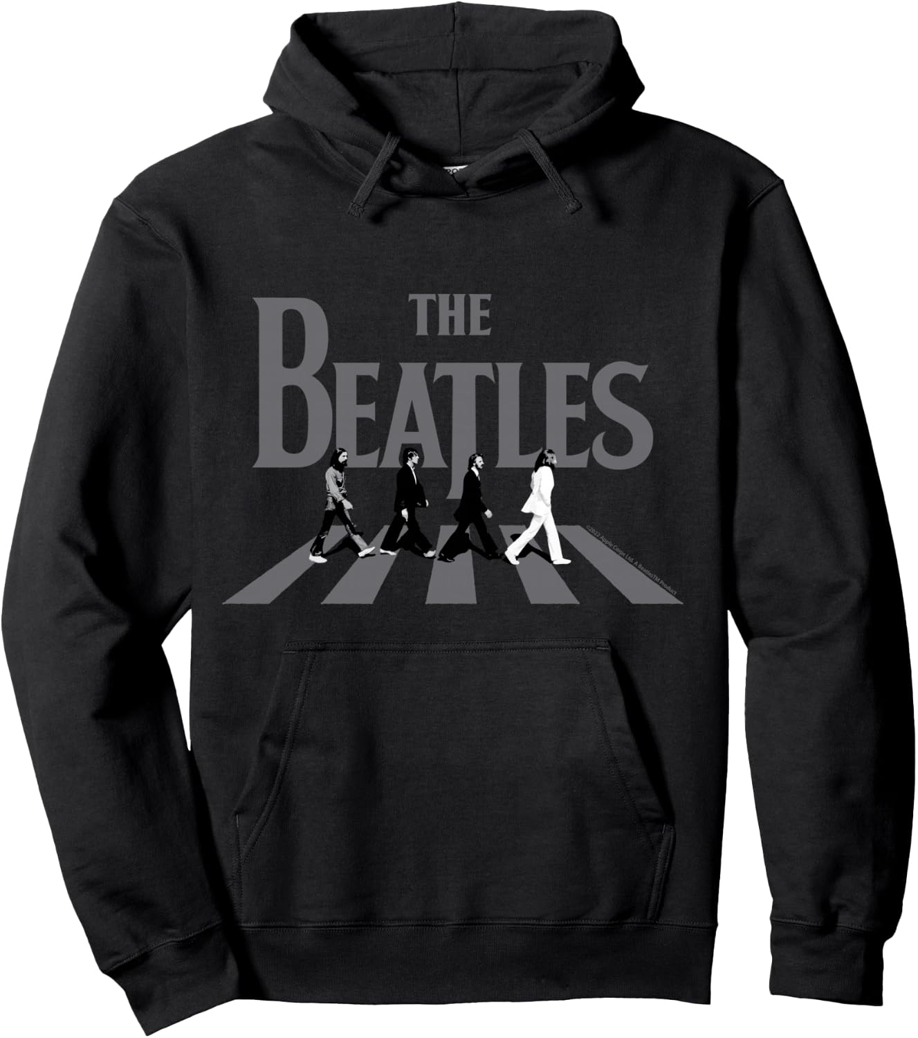 The Beatles Abbey Road Grayscale Album Cover Hoodie - Hoodie | Black