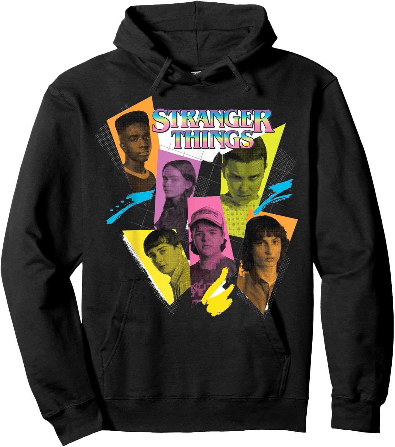Stranger Things 4 Lucas, Max, Dustin, Eleven, Mike Hoodie - Hoodie | Black