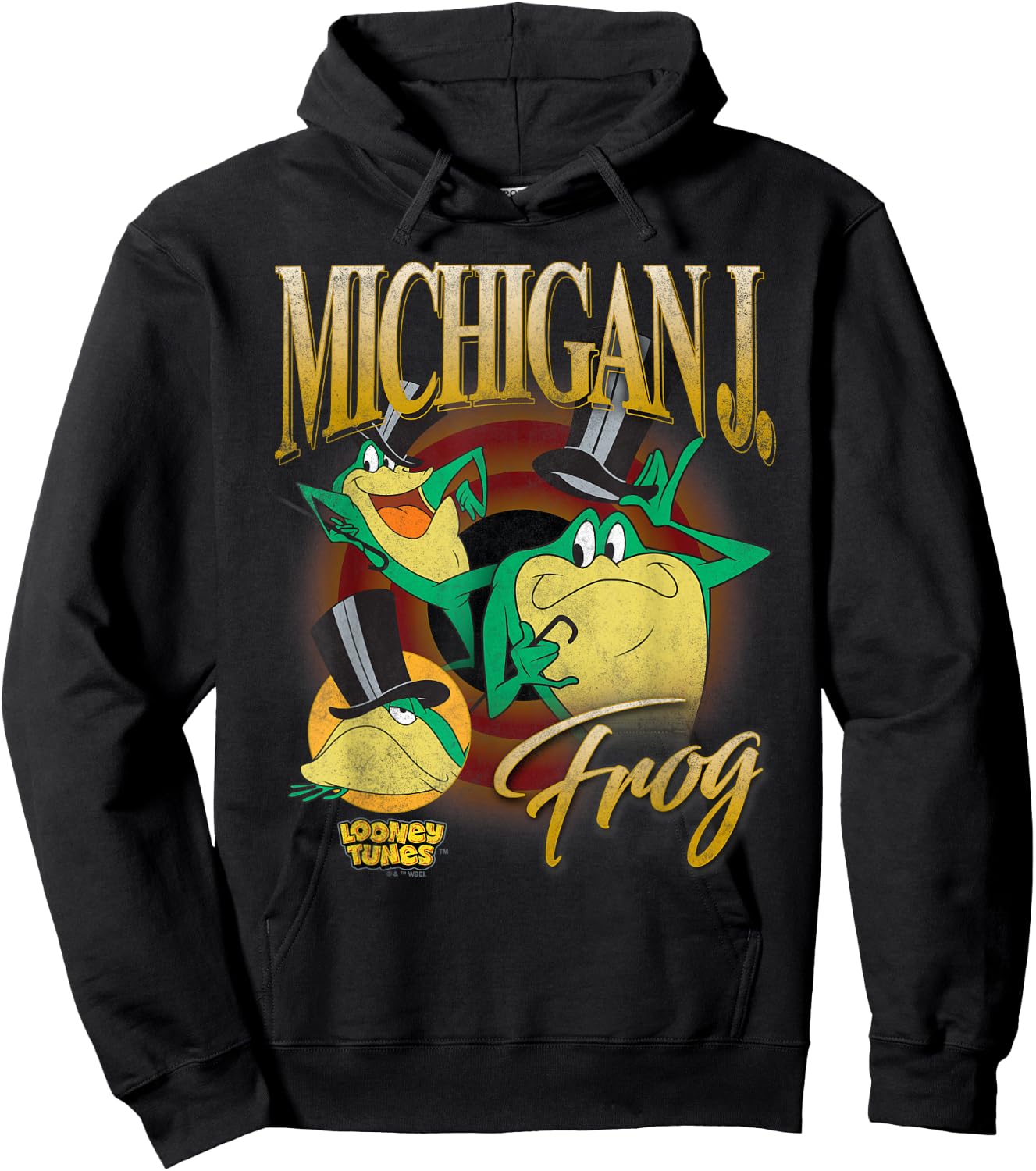 Looney Tunes Bootleg Michigan J Frog Hoodie - Hoodie | Black