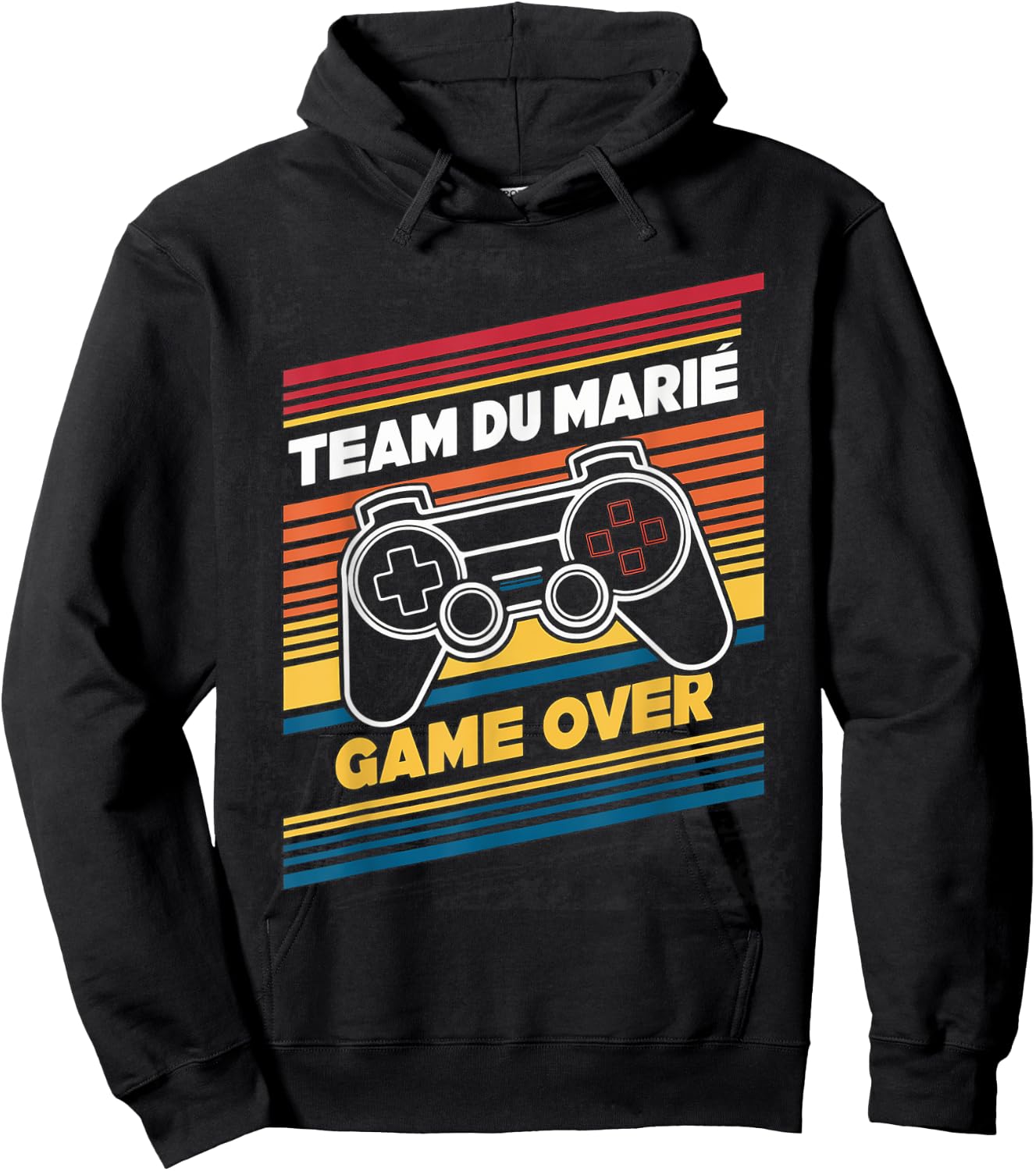 Team Of The Groom Game Over Husband Geek Humour , Black, S Hoodie - Hoodie | Black