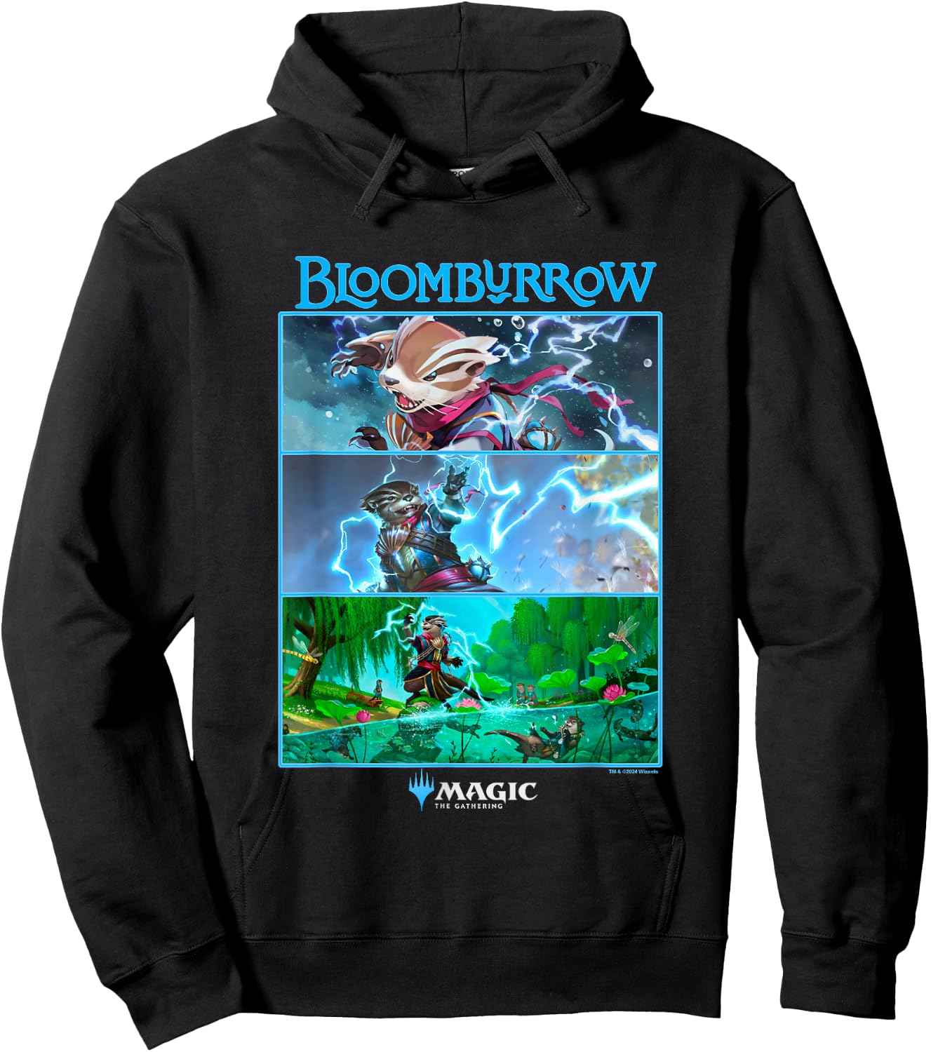 Magic: The Gathering Bloomburrow Panels , black Hoodie - Hoodie | Black