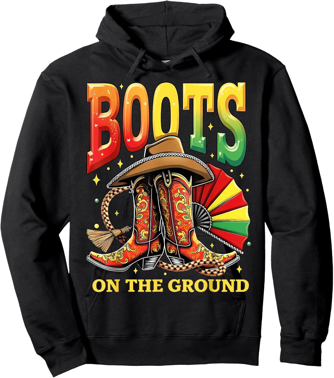 Boots on The Ground Juneteenth Cowgirl Pride Women Hoodie - Hoodie | Black