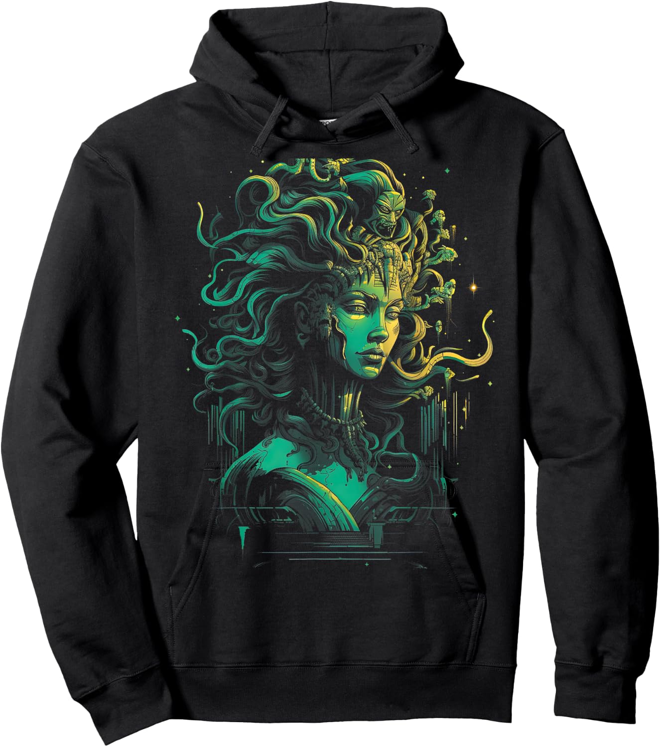 Medusa Snakes Monster Petrification Ancient Hoodie - Hoodie | Black