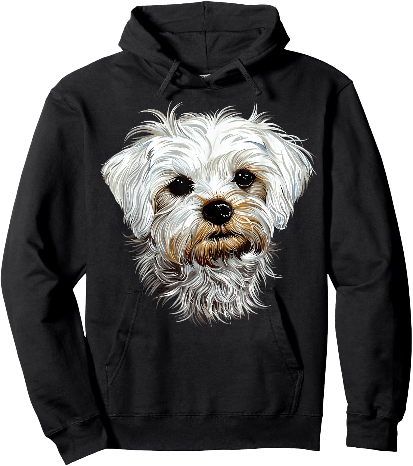 Bichon Maltese Small Dog Bichon Maltese Love Cute , Black, S Hoodie - Hoodie | Black