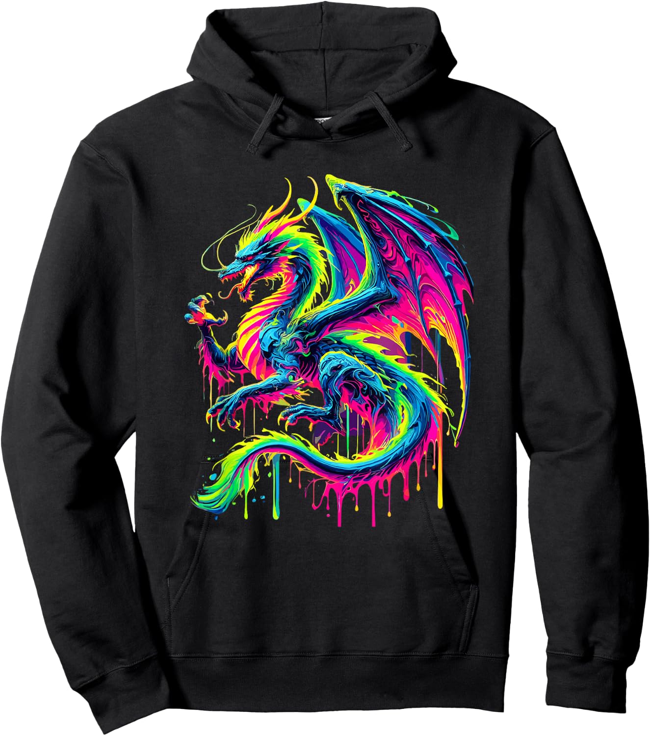 Paint Art Dragon Dragons Hoodie - Hoodie | Black
