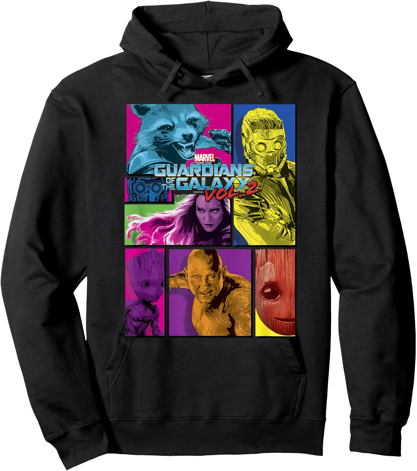 Marvel Guardians of the Galaxy Vol. 2 Group Panels Hoodie - Hoodie | Black